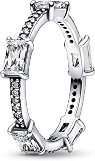 Pandora Skvele padnúci strieborný prsteň so zirkónmi Timeless 192397C01 56 mm