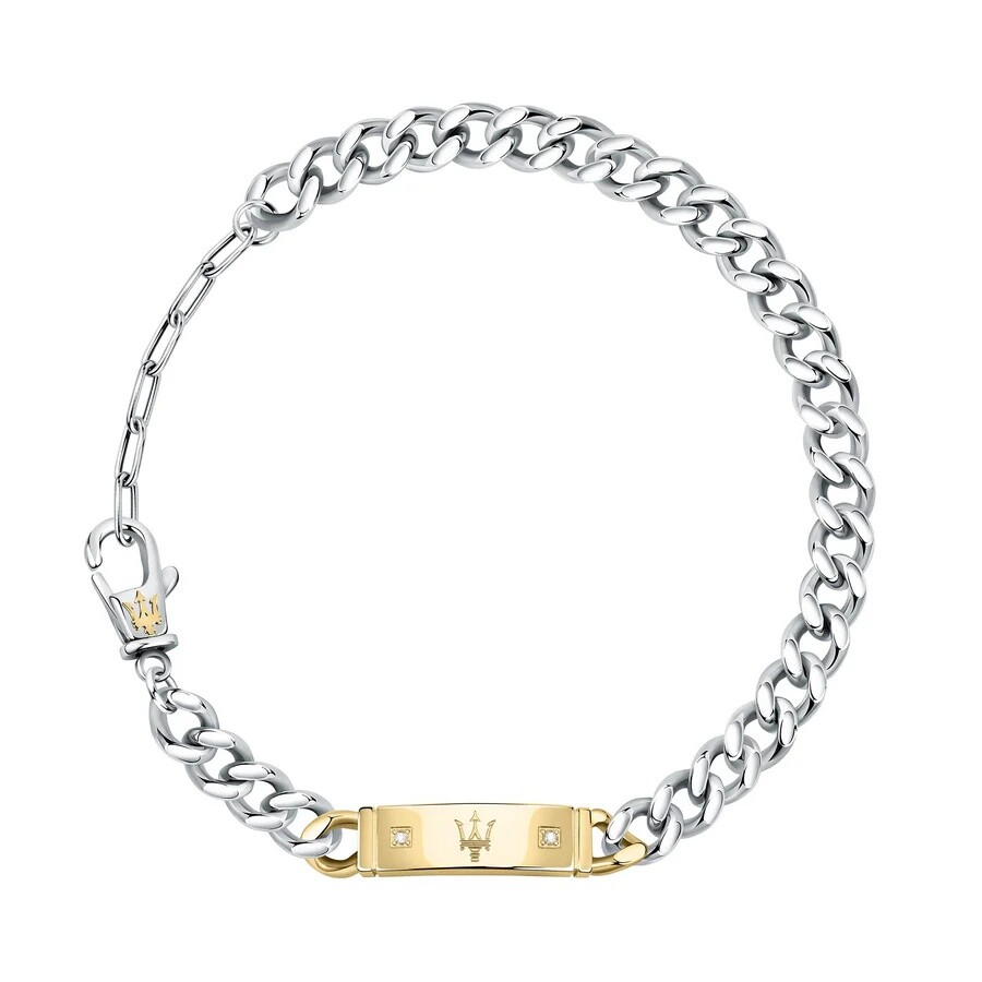 Maserati Štýlový bicolor náramok pre mužov Diamonds JM221ATY07