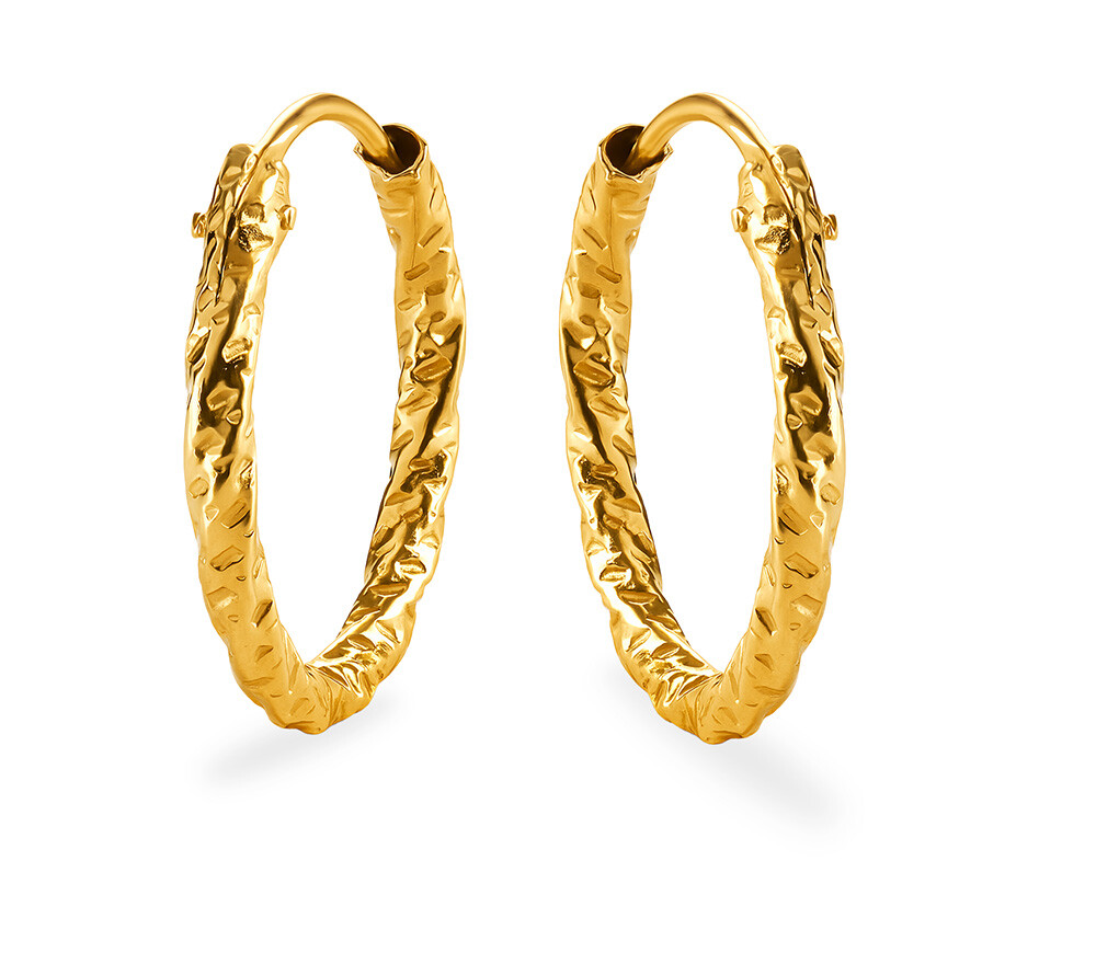 Brilio Moderné kruhové náušnice zo žltého zlata 14/507.351