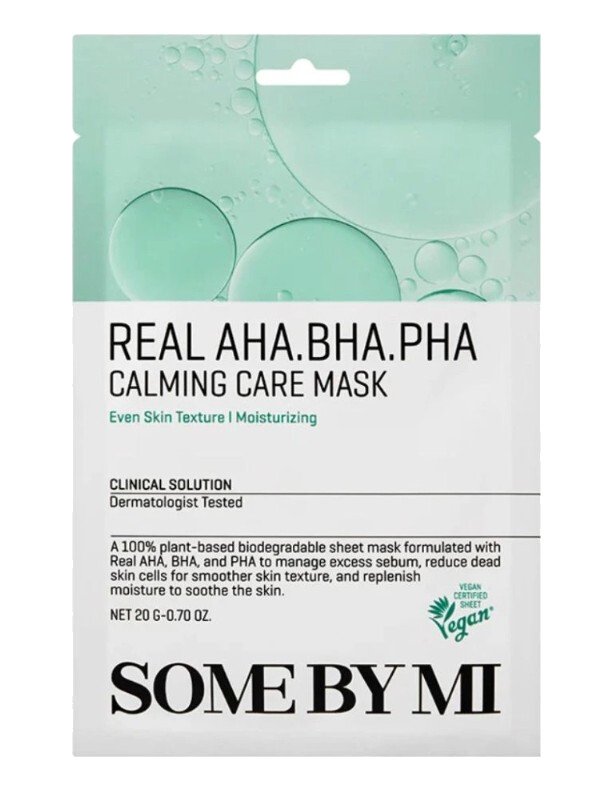 Some By Mi Súprava upokojujúcich pleťových masiek Real AHA-BHA-PHA (Calming Care Mask) 20 x 20 g
