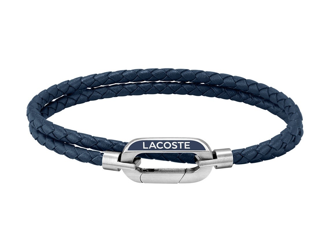Lacoste Pánsky kožený náramok Starboard 2040112 19 cm