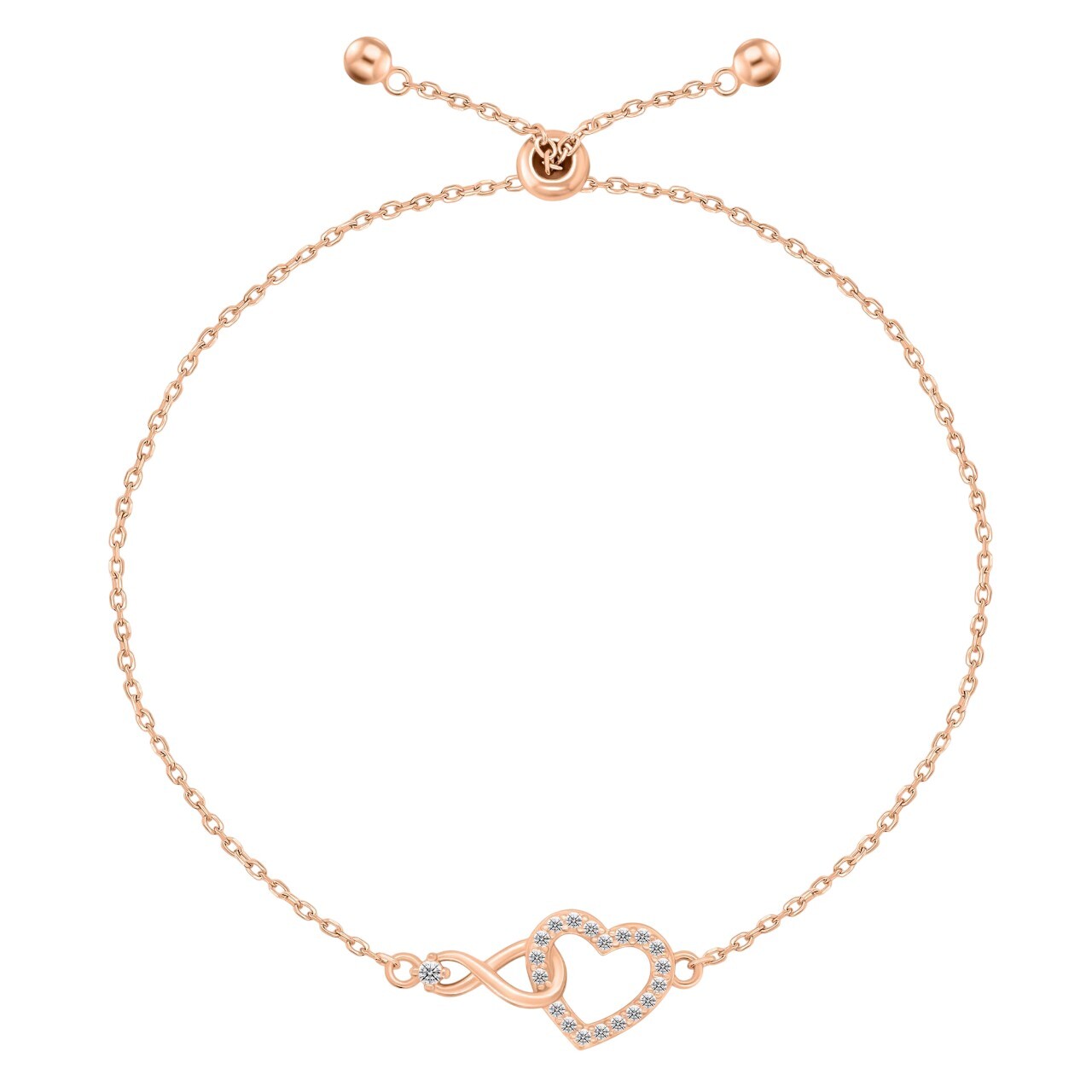 Brilio Silver Posuvný pozlátený náramok Nekonečná láska BRC252R