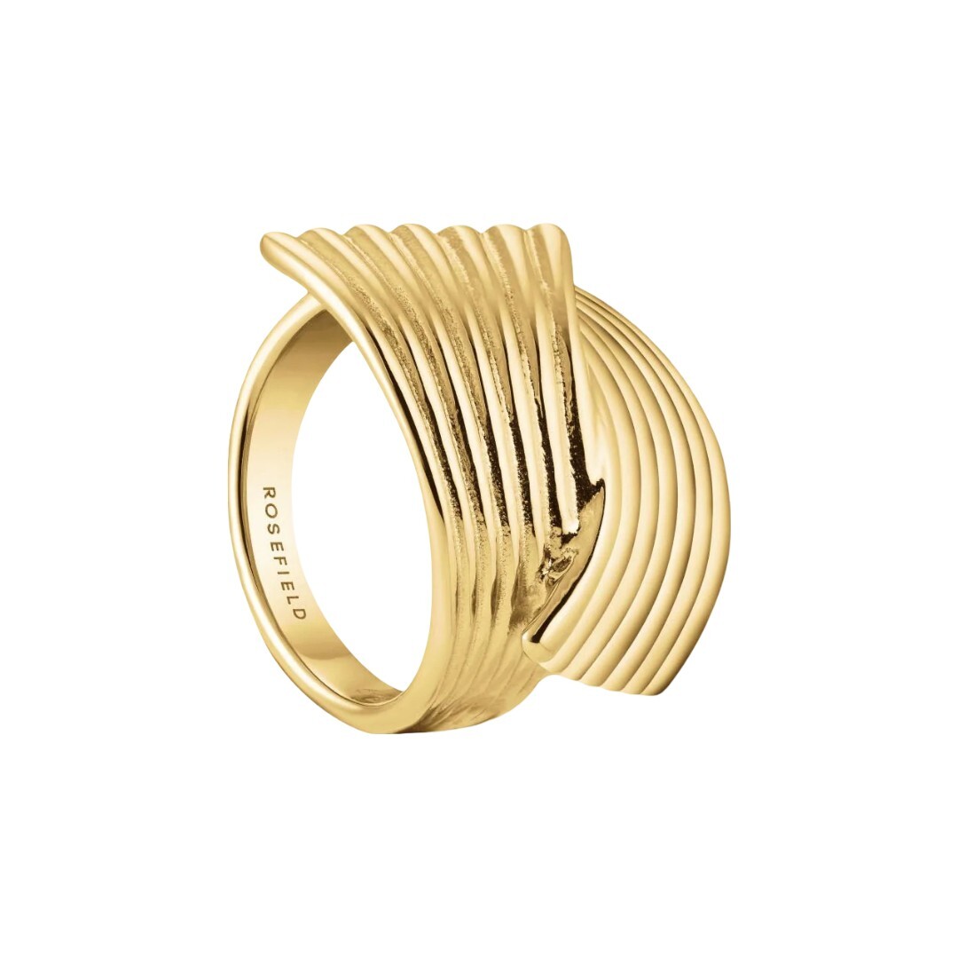 Rosefield Dizajnový pozlátený prsteň pre ženy JRSK 50 mm