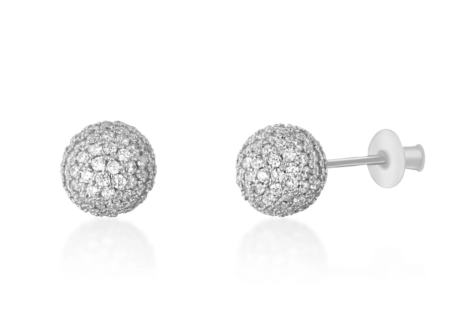 JVD Blyštivé strieborné náušnice kôstky SVLE1095XH2BI00