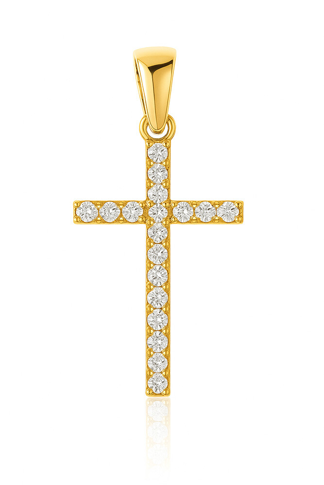 Brilio Očarujúce prívesok krížik zo zlata 14/660.902ZIR