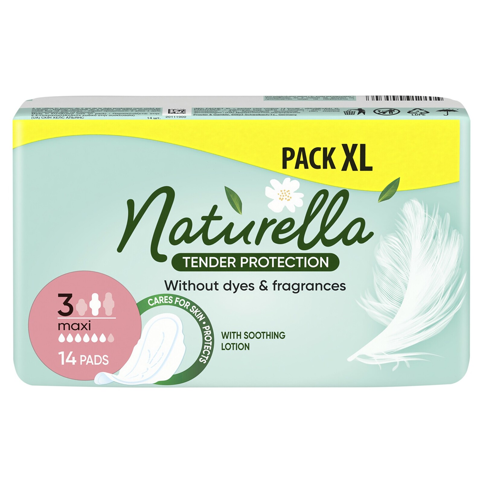 Naturella Dámske hygienické vložky Normal Plus Tender Protection Maxi 14 ks