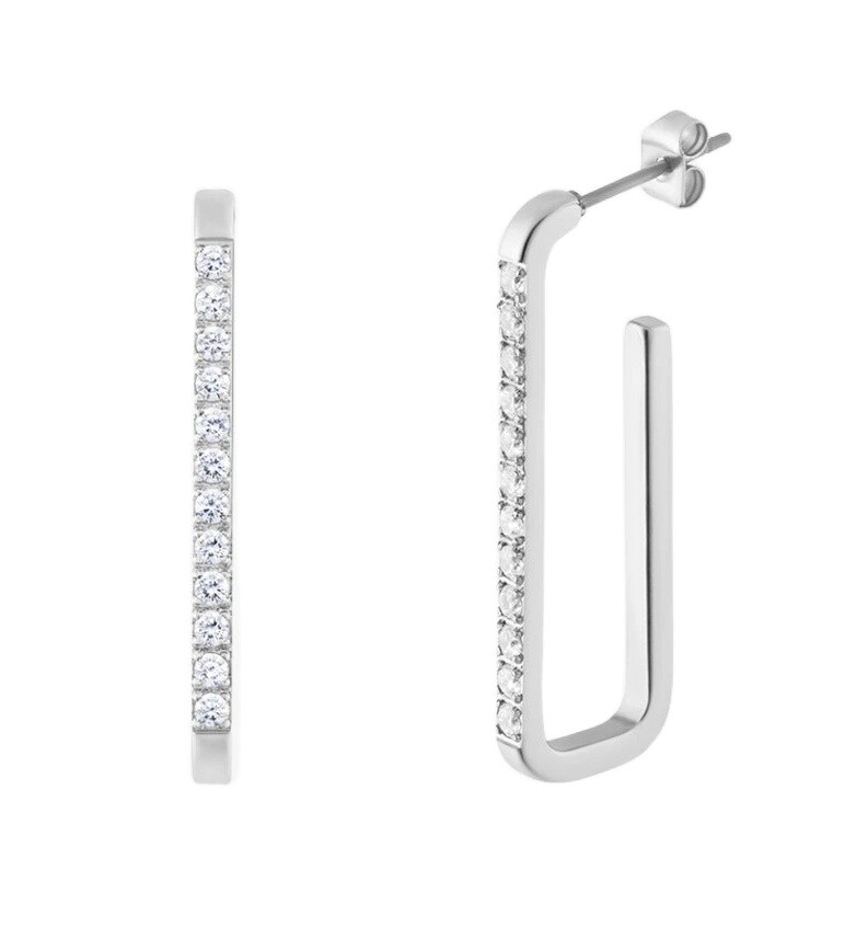 Preciosa Oceľové náušnice s kubickou zirkóniou Auris Spotlight 7504 00