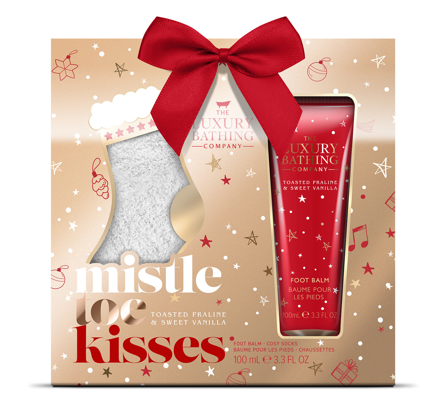 The Luxury Bathing Company Darčeková sada s ponožkami Pralinka & Vanilka 2 ks
