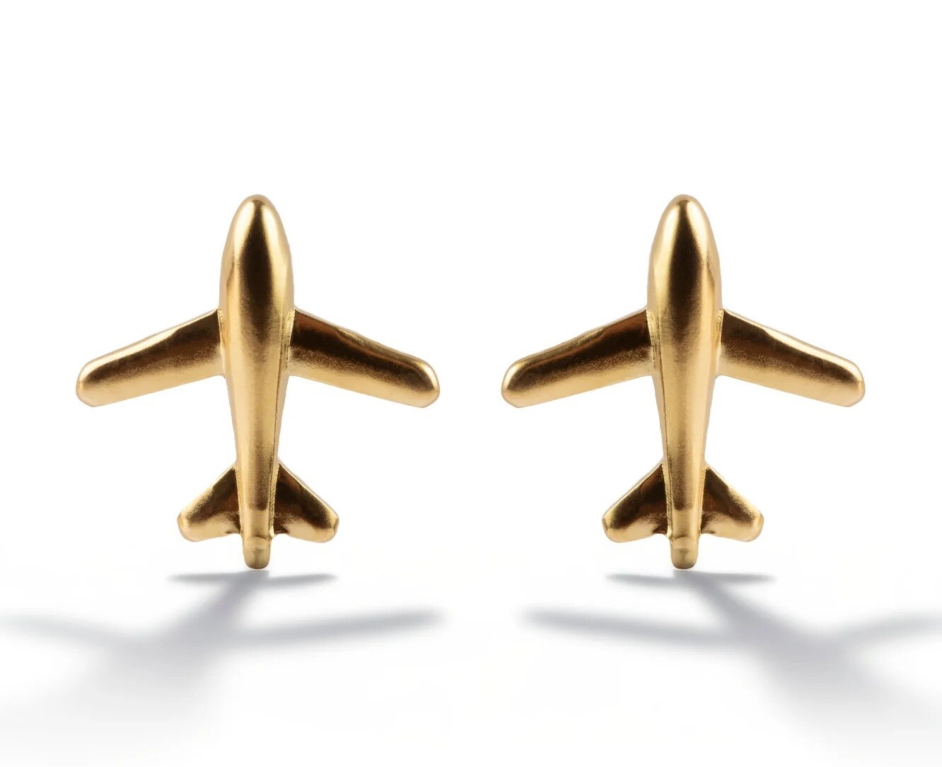 Marc Malone Pozlátené náušnice Lietadlá Solan MCE250302G