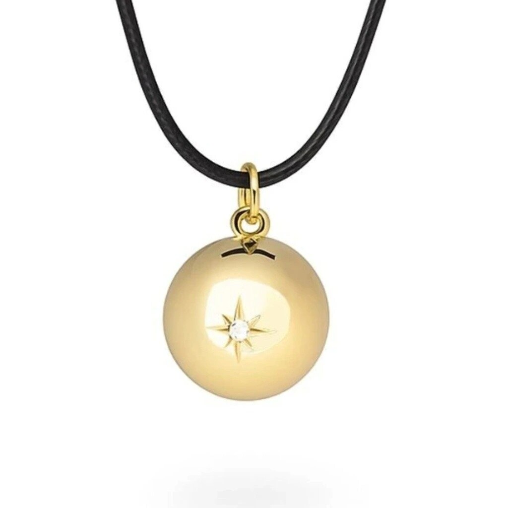 MUMMY BELL Dlhý dámsky náhrdelník s pozlátenou rolničkou Astra ASZ20