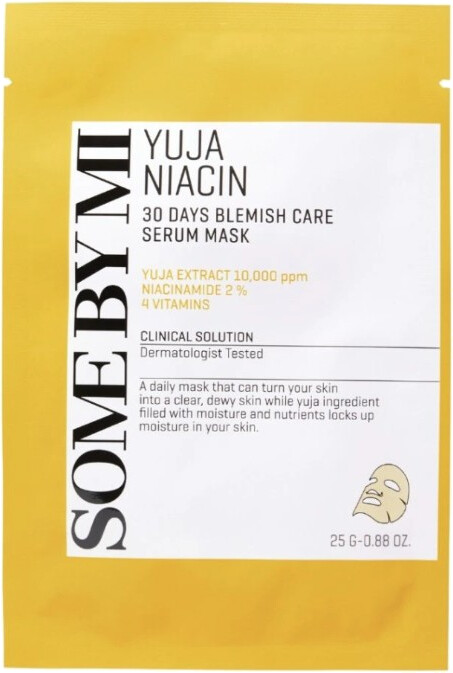 Some By Mi Sada pleťových masiek pre matnú pleť Yuja Niacín (30 Days Blemish Care Serum Mask) 20 x 25 g