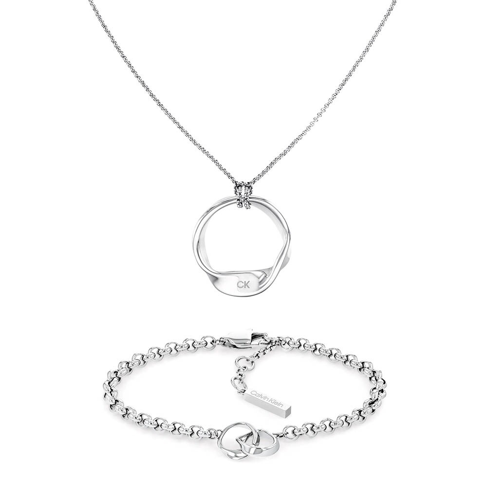 Calvin Klein Módna súprava oceľových šperkov 35700013 (náhrdelník, náramok)