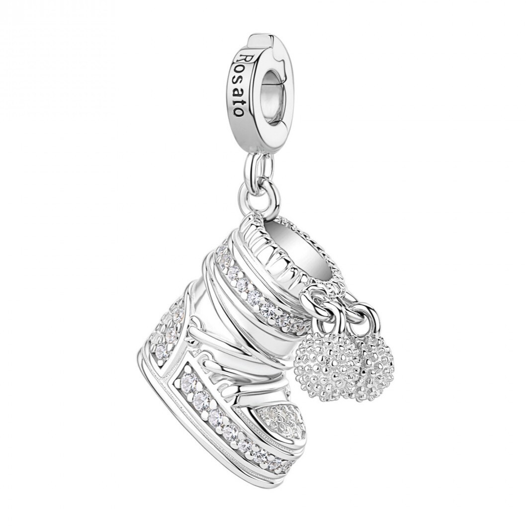 Rosato Strieborný prívesok Topánka Moon Boot s čírymi zirkónmi Storie RZ259R