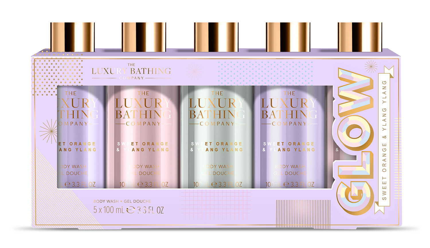 The Luxury Bathing Company Darčeková sada sprchových gélov Pomaranč & Ylang Ylang 5 ks