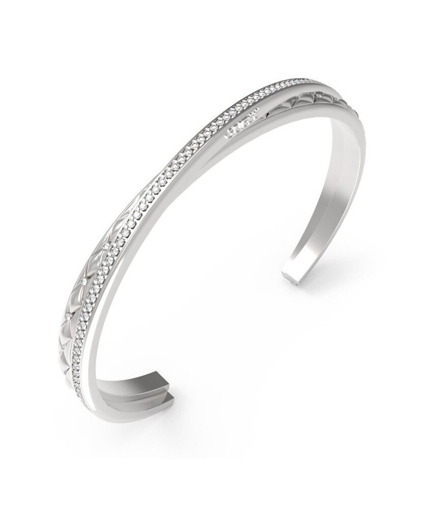 Guess Pevný oceľový náramok Stylish Guess JUBB04584JWRH 6 cm