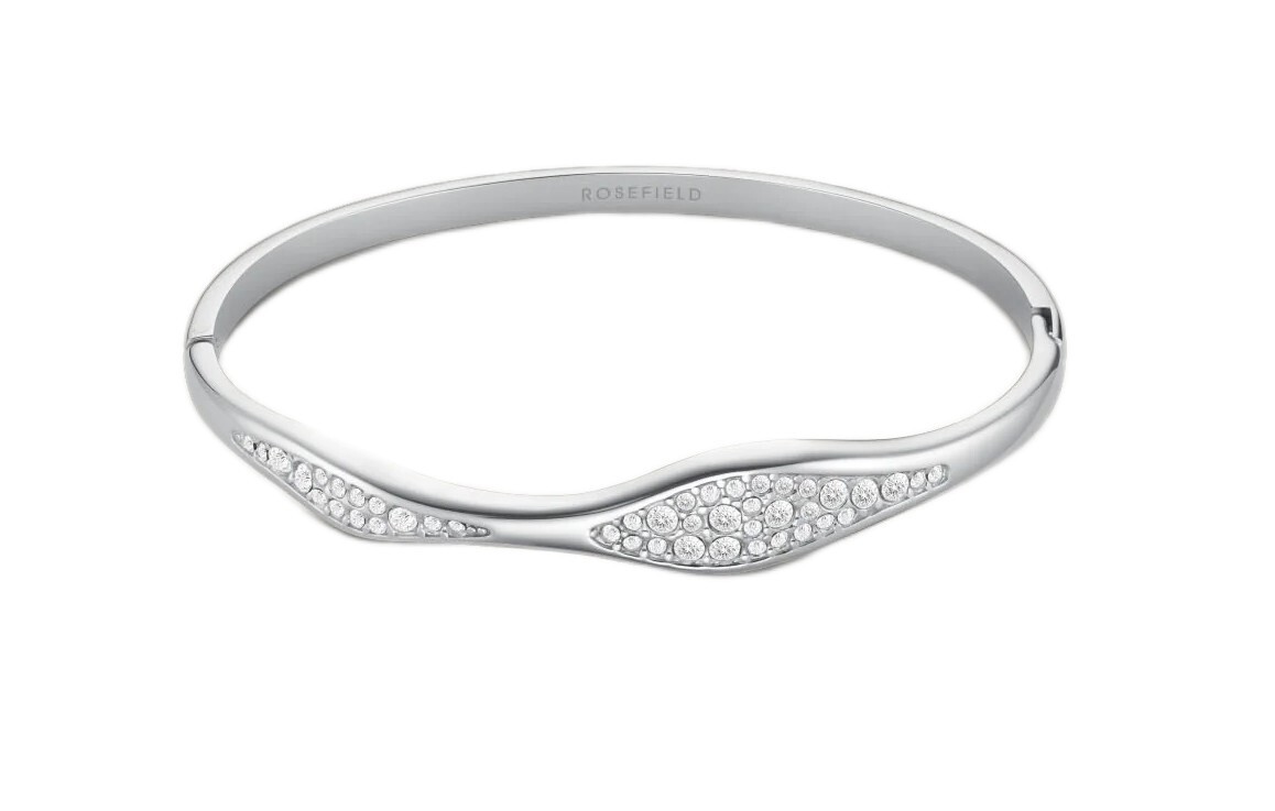 Rosefield Trblietavý pevný náramok s kryštálmi Pavé JBPWS-J1236