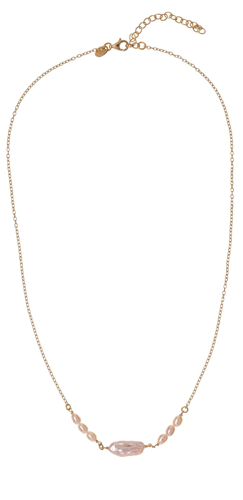 Alisia Elegantný pozlátený náhrdelník s pravými perlami AL5110.01.000