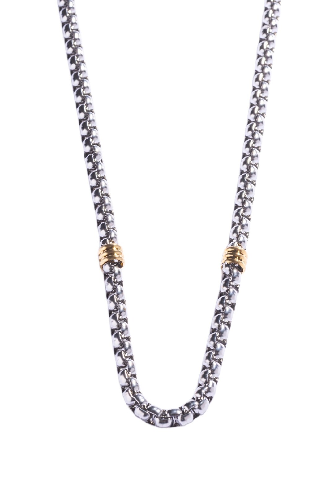 Marc Malone Výrazný pánsky bicolor retiazka z ocele MCGN5071SG