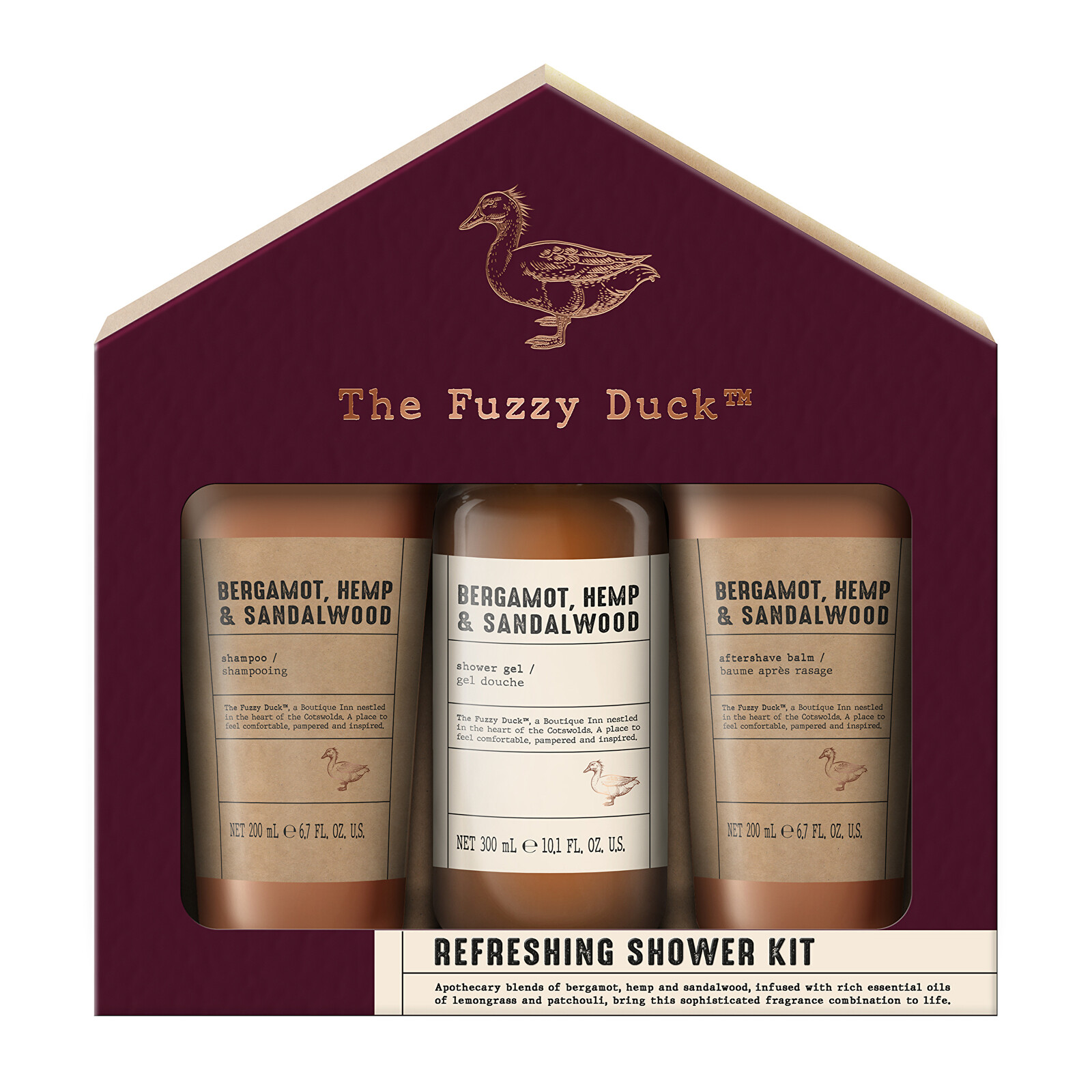 Baylis & Harding Darčeková sada starostlivosti o telo Bergamot, Konope & Santalové drevo 3 ks