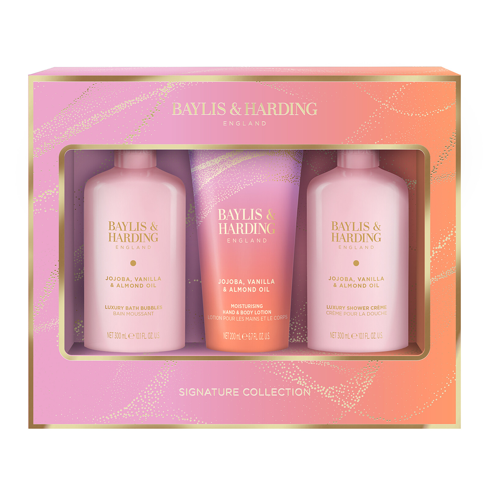 Baylis & Harding Darčeková sada Jojoba, Vanilka & Mandľový olej Signature Collection 3 ks