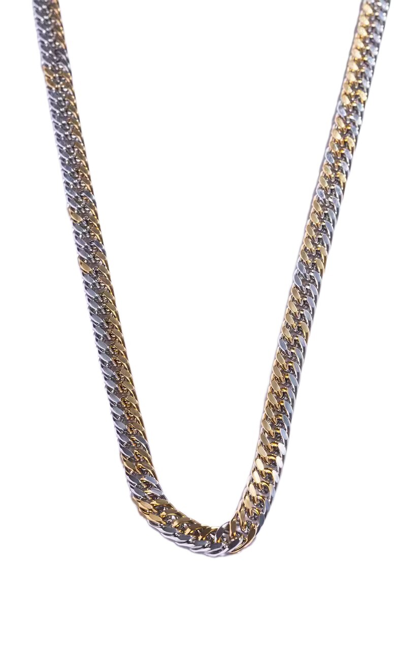 Marc Malone Výrazný oceľový bicolor retiazka pre mužov MCGN5044SG