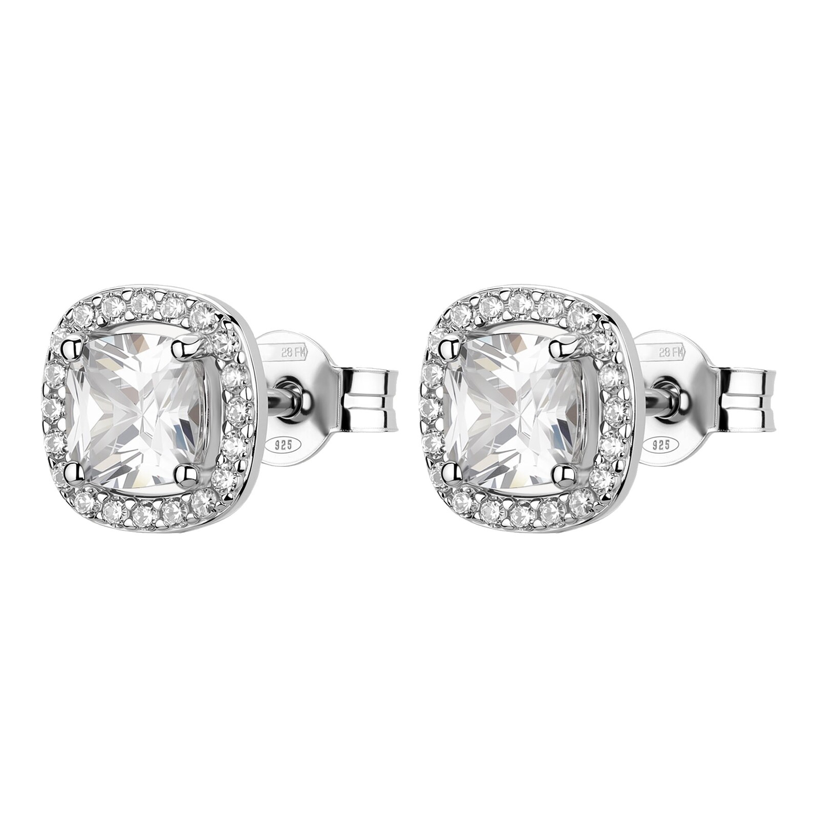 Brosway Blyštivé strieborné náušnice Fancy Infinite White FIW160