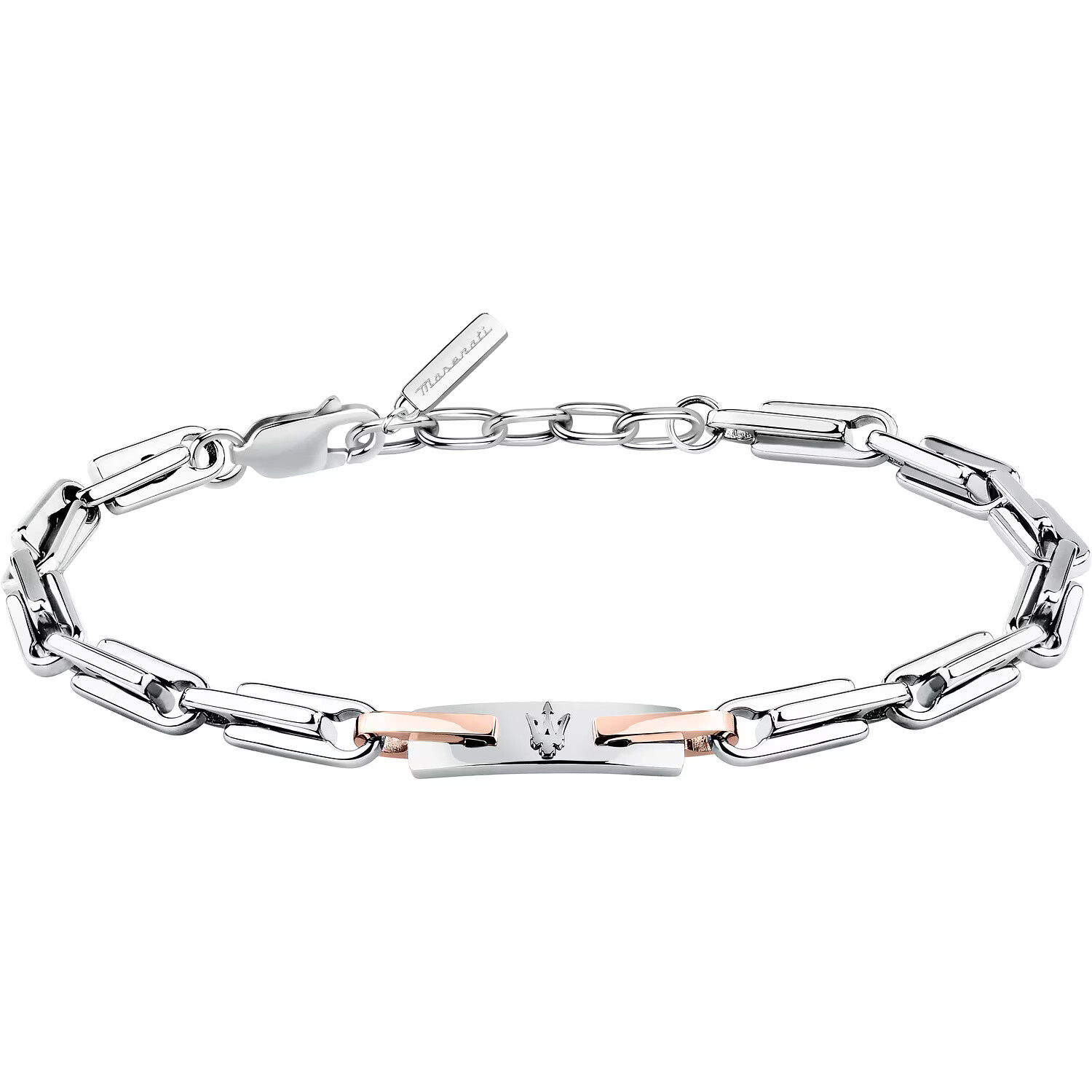 Maserati Moderný pánsky bicolor náramok z ocele Iconic JM425AVD107