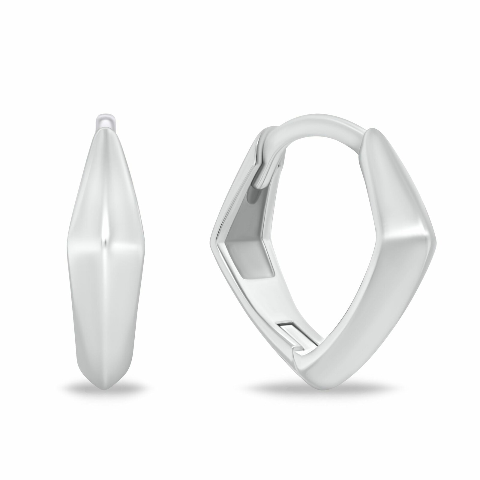 Brilio Silver Moderné hranaté náušnice zo striebra EA1214W