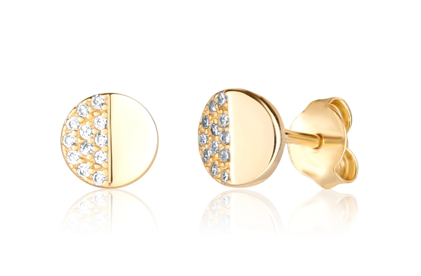 JVD Elegantné pozlátené náušnice kôstky SVLE1171XH2GOPS