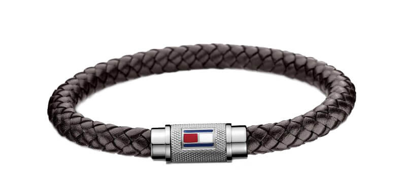 Tommy Hilfiger Trendy hnedý kožený náramok TH2700998