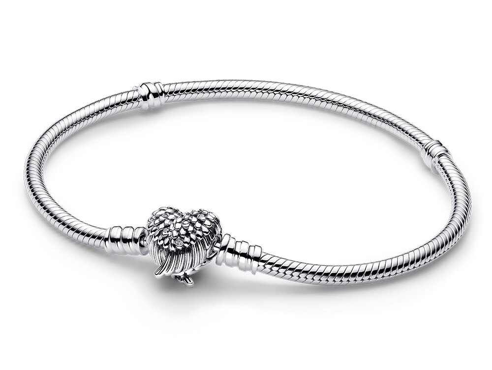 Pandora Strieborný náramok Srdce s krídlami Moments 593680C01 18 cm