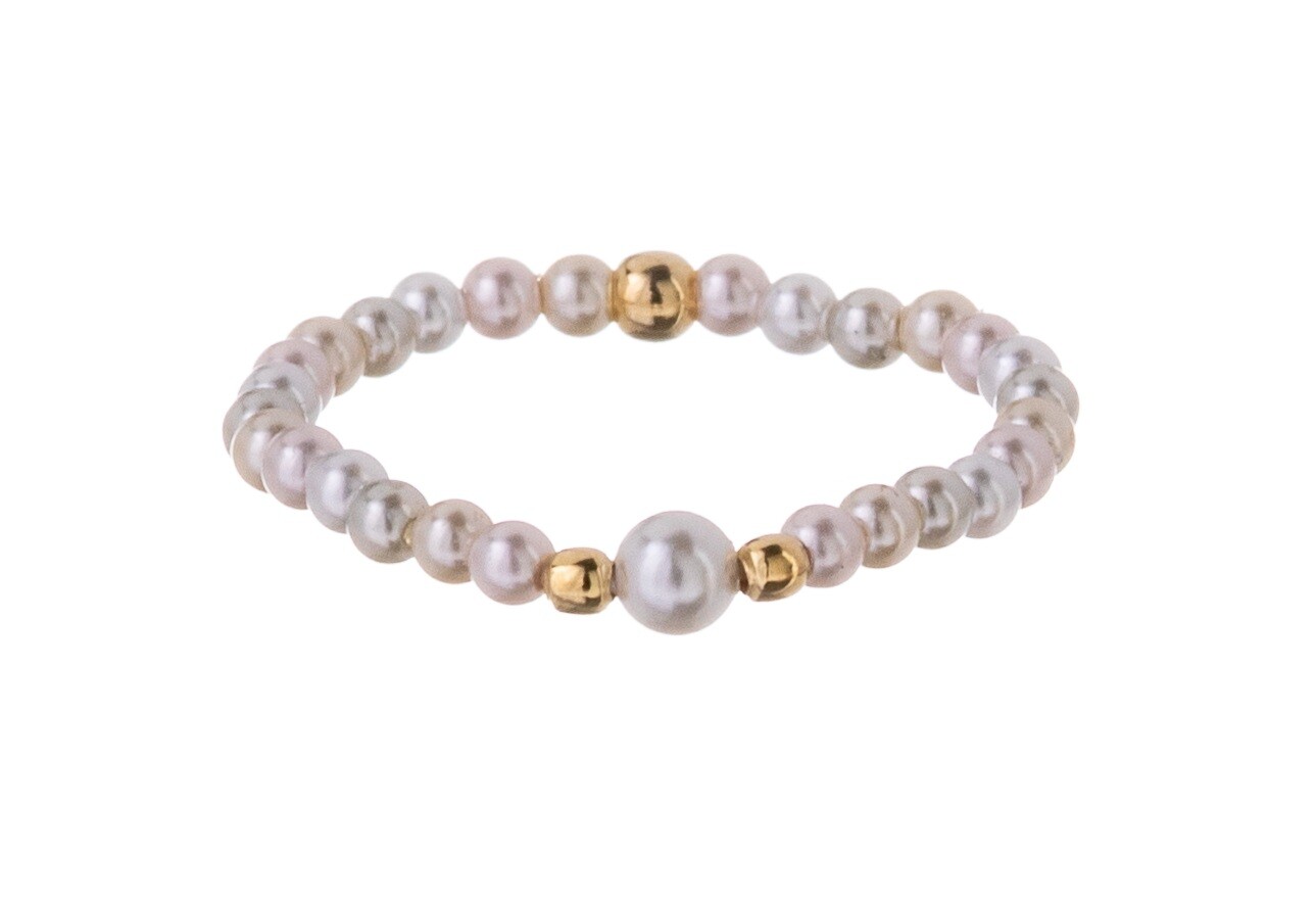 Alisia Elegantný prsteň so syntetickými perlami AL5169.01.000.D 53 mm