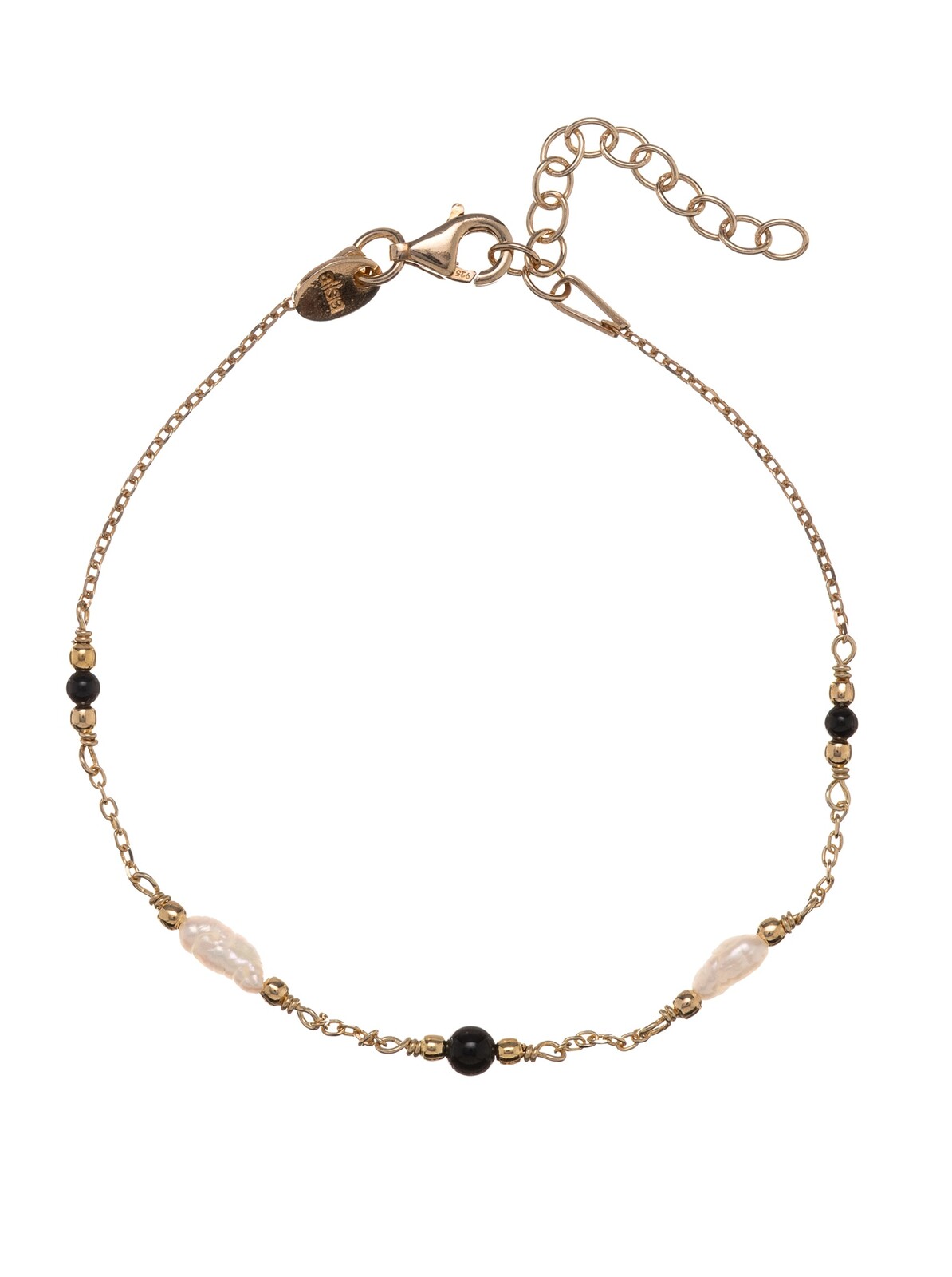 Alisia Pozlátený náramok s pravými perlami a achátom AL5255.01.000