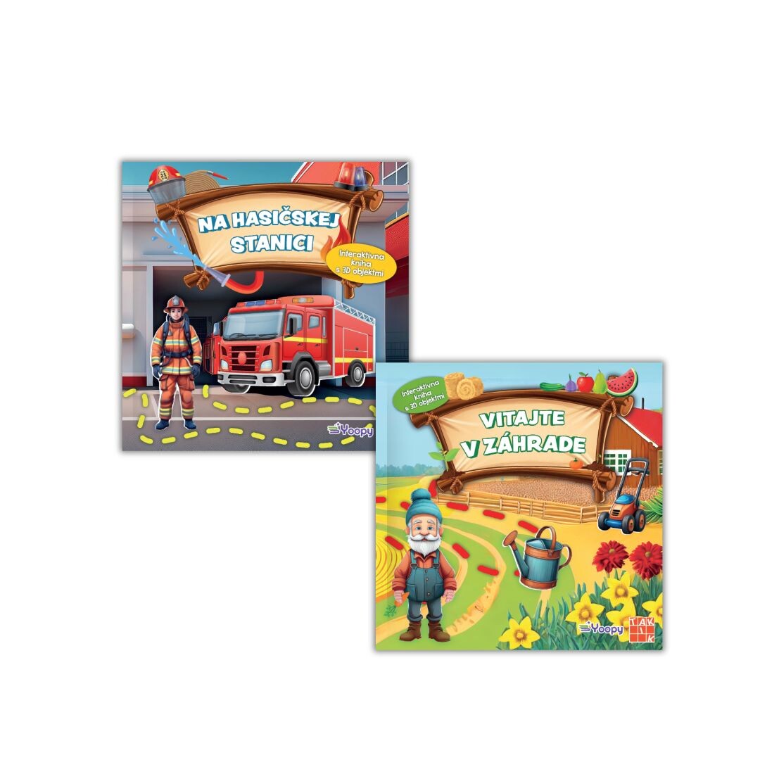 Balík dvoch interaktívnych knižiek s 3D objektmi