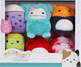 Squishmallows Micromallows 6Pack Gryf, Alicorn, Burrito, Krab, Bigfoot, Boba