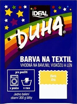 DUHA farba na textil žltá 15 g