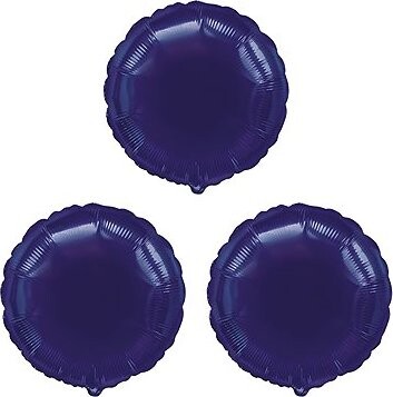 FLEXMETAL Balón fóliový – okrúhly, fialový, 45 cm, 3 ks