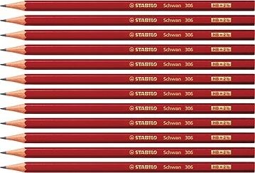 STABILO Schwan, červená HB 12 ks