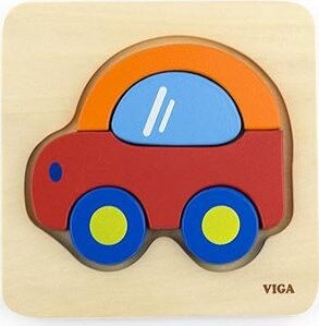 Viga Drevené puzzle pre najmenších Auto