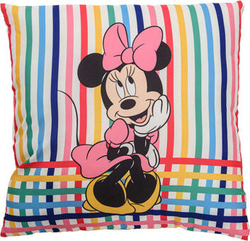 TEXTILOMANIE Dekoračný vankúšik Mickey Mouse 40 × 40 cm, pruhy
