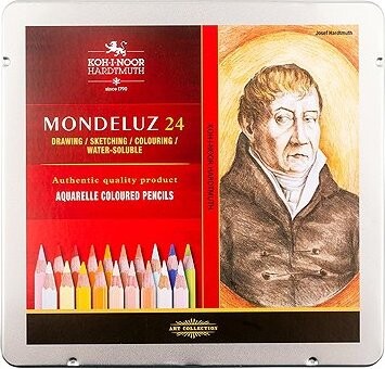 Koh-i-noor Mondeluz 3724/24 Umelecké pastelky portrét v plechovom puzdre 24 ks