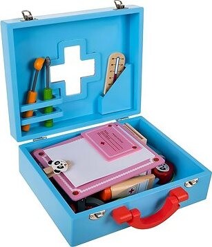 Kruzzel 19869 Detský drevený doktorský kufrík 43 dielov