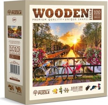 WOODEN CITY drevené puzzle - Amsterdamské kolesá 1010 dielikov