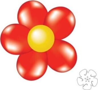 Spojovacia klipsa na balóniky kvetina