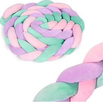 Ricokids nárazník do postieľky 3 m mätovo-ružový a fialový