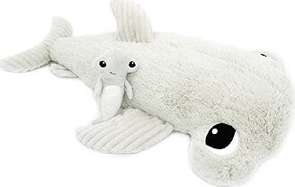 Les Déglingos Plyšový kladivák, mama s bábätkom, sivý