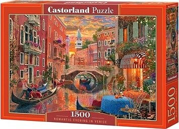 CASTORLAND Puzzle Romantický večer v Benátkach 1500 dielikov