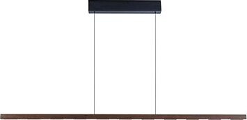 IMMAX NEO-MADEIRA lineár, orech. drevo, 157 cm, 37 W, 3000 K, na lanku, stmievateľné