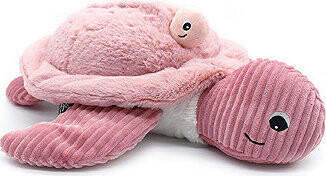 Les Déglingos Plyšová korytnačka veľká, mama s bábätkom, ružová