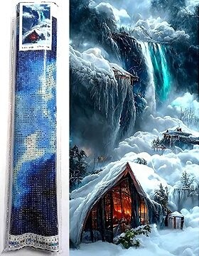 NORIMPEX Chata v zimě 80 × 40 cm